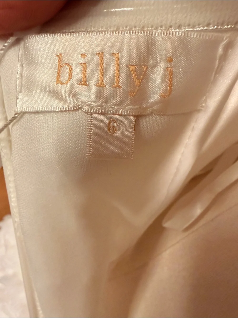 NWT Billy J Strapless White Floral Appliqué Midi Dress with Side Slit - US XS - Picture 10 of 11